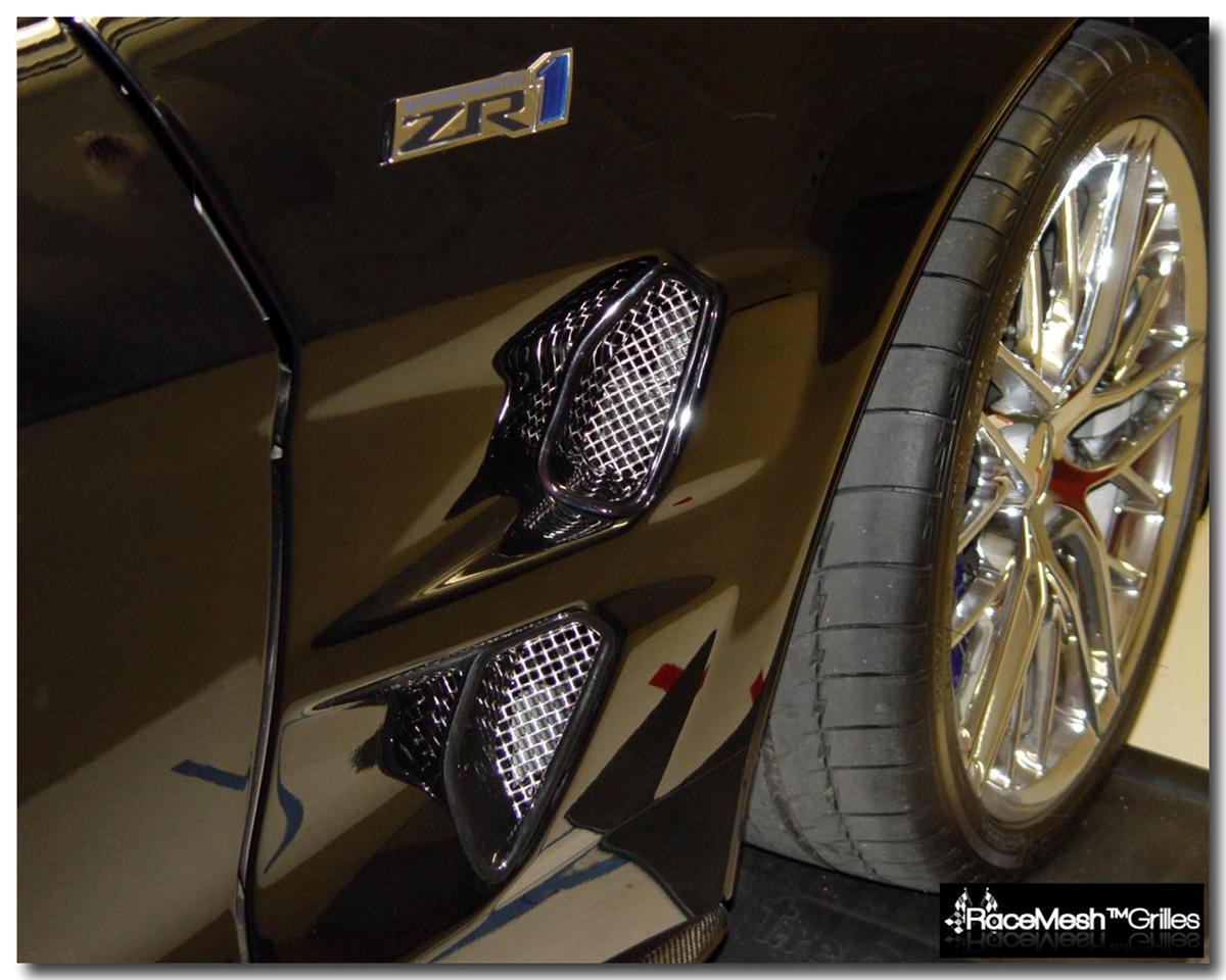 Corvette ZR1 RaceMesh Front Fender Side Duct / Vent Grilles : C6 ZR1, Set of 4